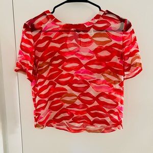 Victoria’s Secret Top - Lip Print XS